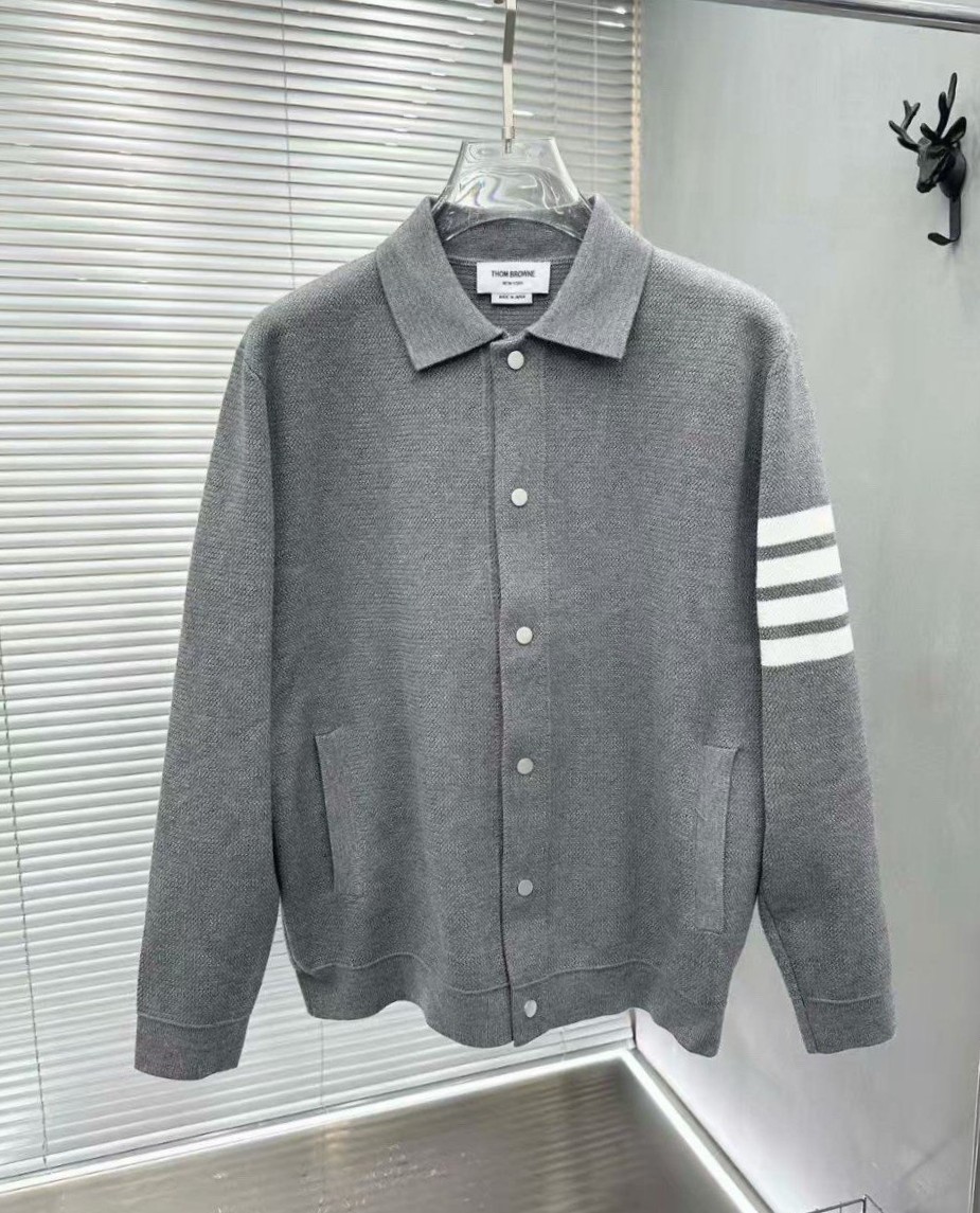 THOM BROWNE 톰브라운 코튼 니트 반팔 가디건