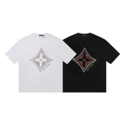 LOUIS VUITTON 루이비통 6485 라인스톤 모노그램 플라워 반팔