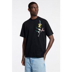 LOUIS VUITTON 루이비통 툴 모티프 엠브로이더이드 올자수 로고 숏 슬리브 티셔츠 2COLOR