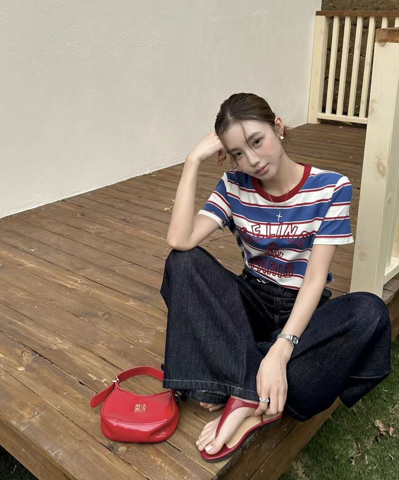 CELINE 셀린느 마린 스트라이프 티셔츠 2COLOR