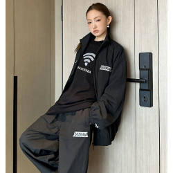 BALENCIAGA 발렌시아가 64237 마스킹 테이프 로고 트랙 자켓+팬츠 세트