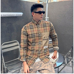 BURBERRY 버버리 64221 라벨 패치 클래식 체크 셔츠
